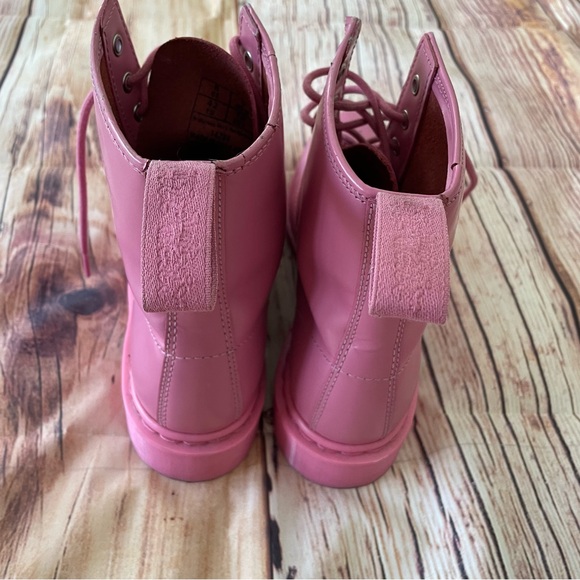Dr. Martens Pink Combat Boots Womens 10 airware - Picture 9 of 11